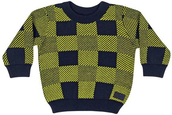 Imagem principal Blusão Tricô Xadrez para Bebê Menino Azul Quimby Quimby