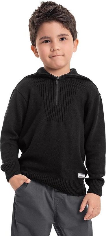 Imagem principal Casaco em Tricô Infantil Menino Preto Quimby Quimby