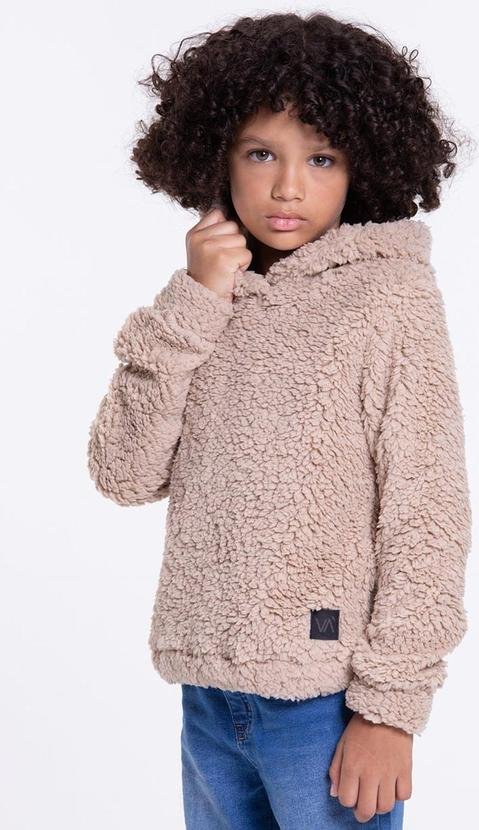 Imagem principal Blusão Moletom Infantil Pelinho Bege VIDA COSTEIRA VIDA COSTEIRA