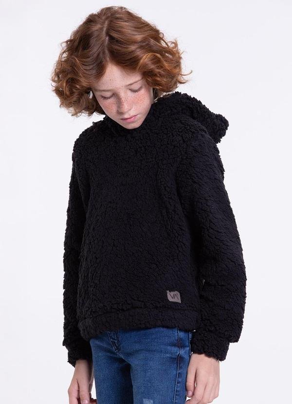 Imagem principal Blusão Moletom Infantil Pelinho Preto VIDA COSTEIRA VIDA COSTEIRA