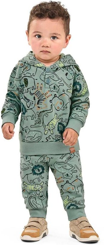 Imagem principal Conjunto Bebê Menino Moletom Animais Verde Elian Elian