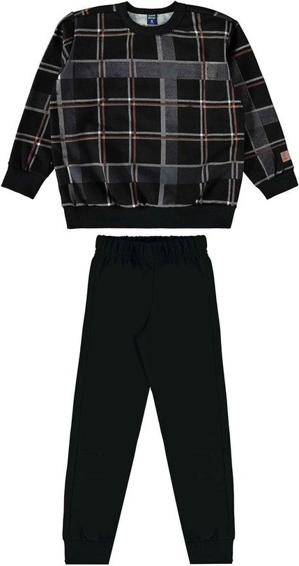 Imagem principal Conjunto Blusão e Calça Menino Preto Bee Loop Bee Loop