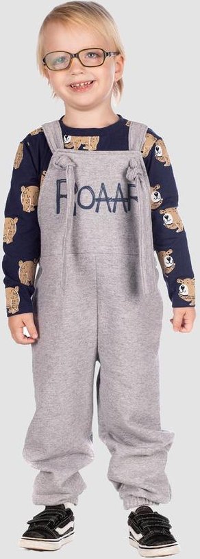 Imagem principal Conjunto Camiseta e Jardineira Cinza Turminha Turminha