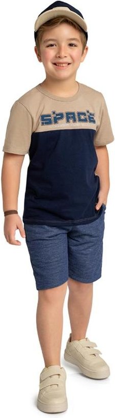 Imagem principal Conjunto Camiseta Space e Bermuda Marrom Marlan Marlan