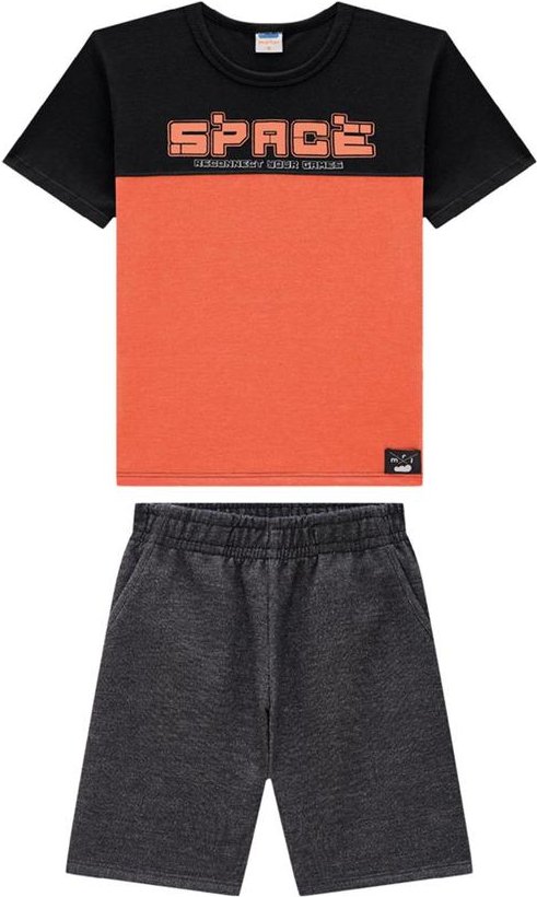 Imagem principal Conjunto Camiseta Space e Bermuda Preto Marlan Marlan