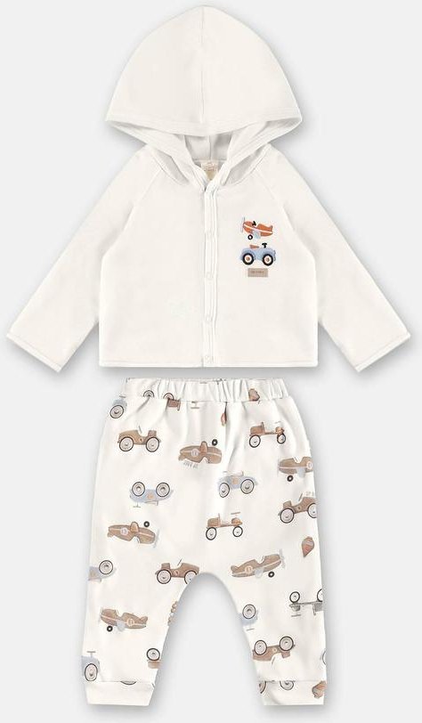 Imagem principal Conjunto Cardigan e Calça Bebê Bege Up Baby Up Baby