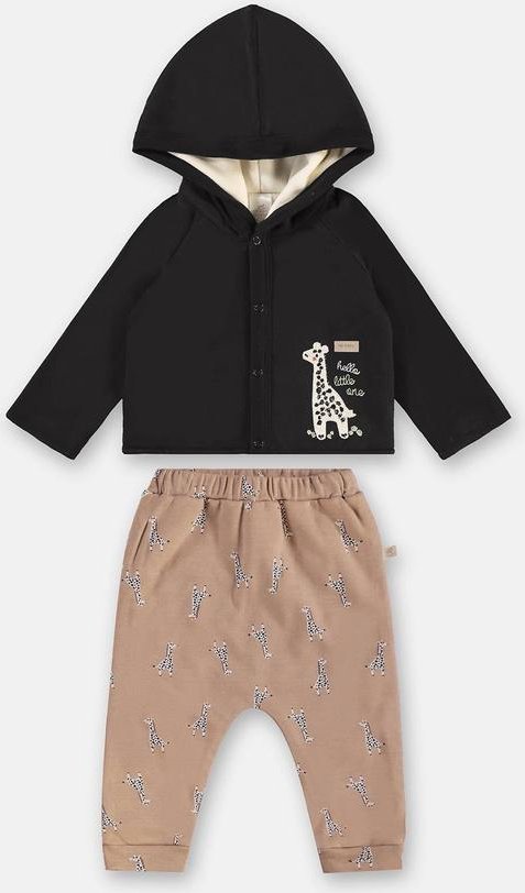 Imagem principal Conjunto Cardigan e Calça Bebê Preto Up Baby Up Baby