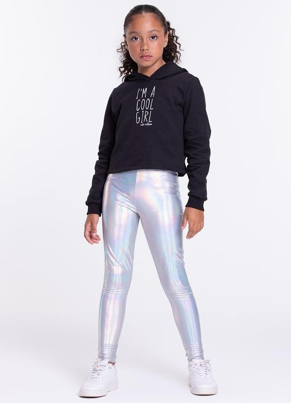 Imagem principal Conjunto Cropped e Calça Holográfica Preto VIDA COSTEIRA VIDA COSTEIRA
