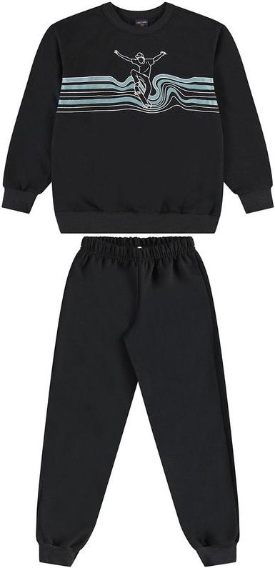 Imagem principal Conjunto em Moletinho Infantil Preto GULOSEIMA GULOSEIMA