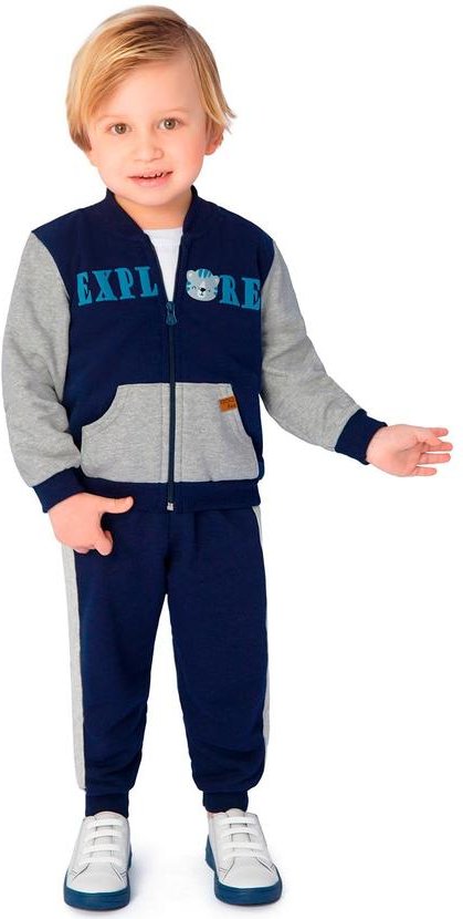 Imagem principal Conjunto Infantil Jaqueta e Calça Moletom Azul Ddk Ddk