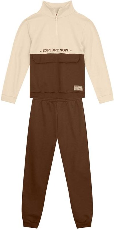 Imagem principal Conjunto Infantil Menino Bordado Bege Brandili Brandili