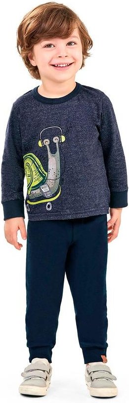 Imagem principal Conjunto Infantil Menino Camiseta e Calça Azul Elian Elian