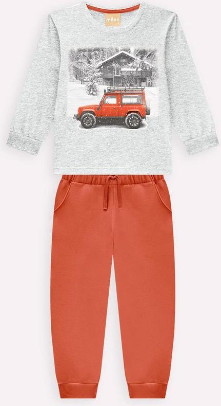 Imagem principal Conjunto Infantil Menino Carro Cinza Milon Milon