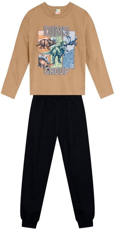 Imagem principal Conjunto Infantil Menino de DinossaurosMarrom Brandili Brandili