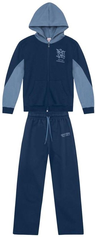 Imagem principal Conjunto Infantil Menino em Moletinho Azul Brandili Brandili