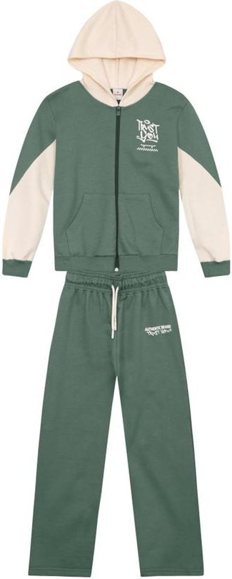 Imagem principal Conjunto Infantil Menino em Moletinho Verde Brandili Brandili