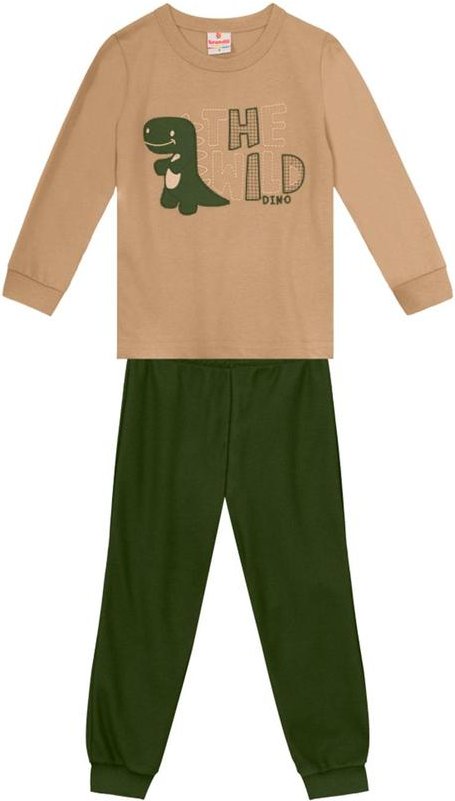 Imagem principal Conjunto Infantil Meninode DinossauroMarrom Brandili Brandili