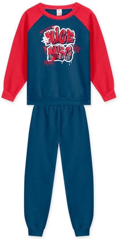 Imagem principal Conjunto Longo Moletom Infantil Menino Azul Marisol Play Marisol Play