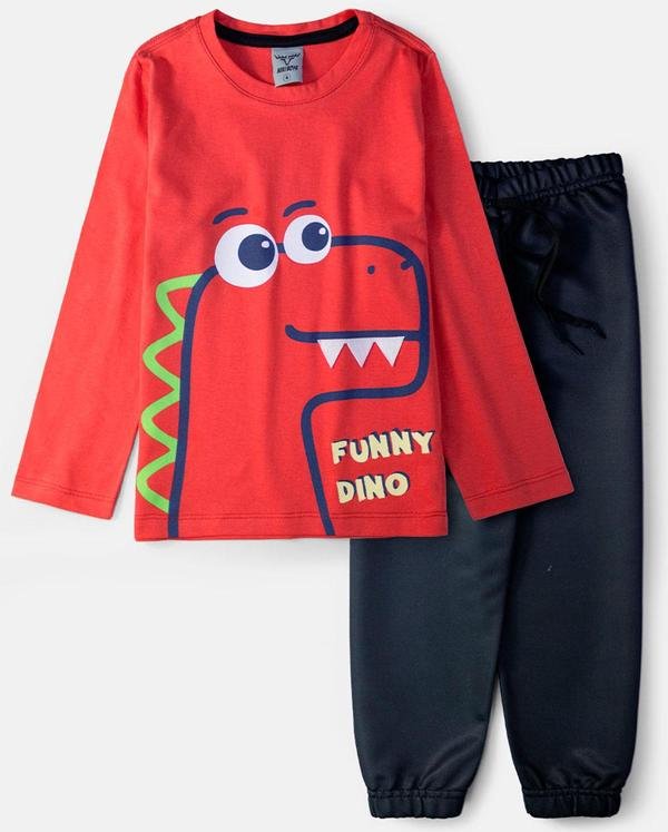 Imagem principal Conjunto Masculino Funny Dino Vermelho Keki Boys Keki Boys