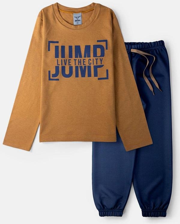 Imagem principal Conjunto Masculino Live The City Ocre Keki Boys Keki Boys