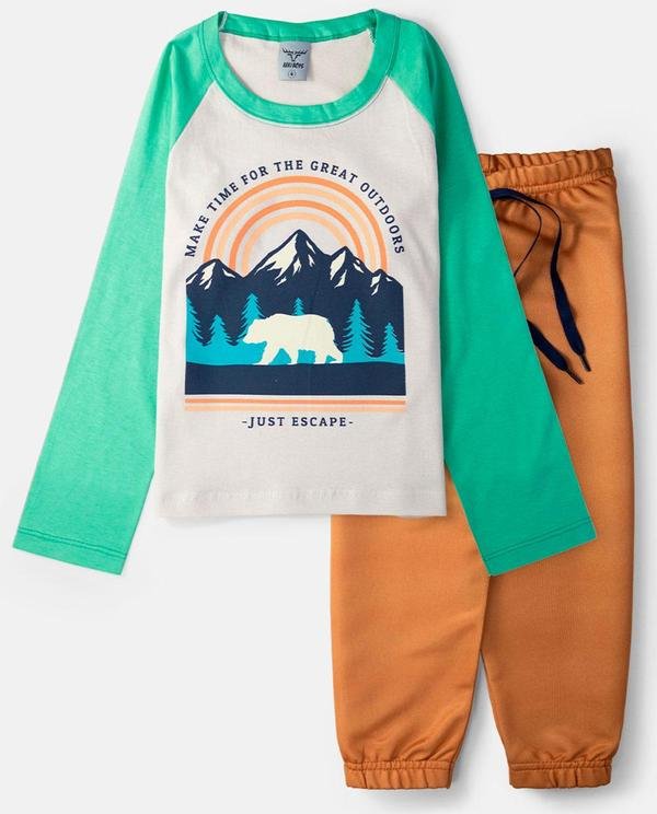 Imagem principal Conjunto Masculino Make Time Caqui