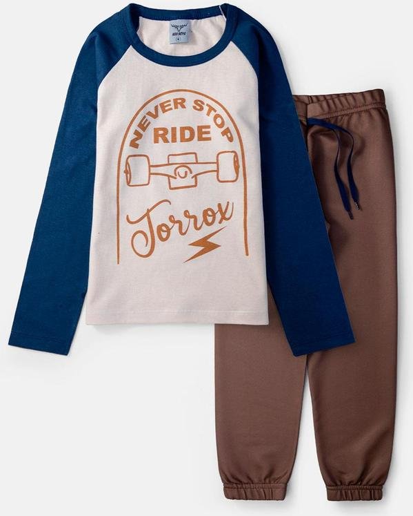 Imagem principal Conjunto Masculino Never Stop Caqui Keki Boys Keki Boys