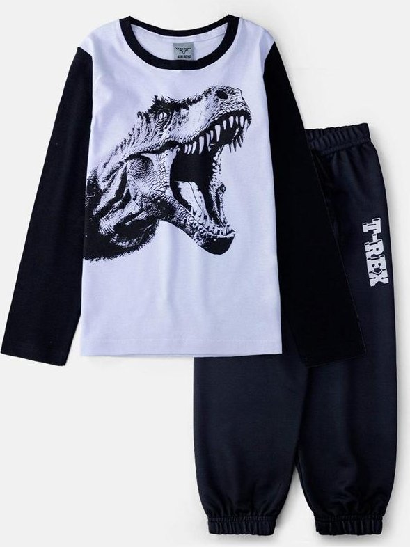 Imagem principal Conjunto Masculino T-Rex Branco Keki Boys Keki Boys