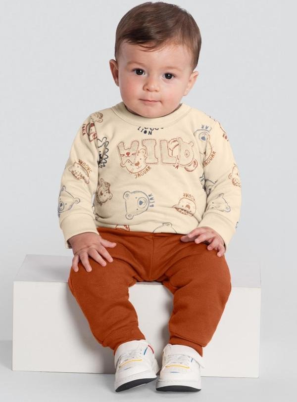 Conjunto Menino Animais Natural