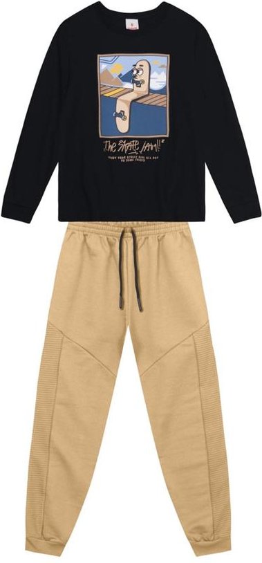 Imagem principal Conjunto Menino de Skate Natural Brandili Brandili