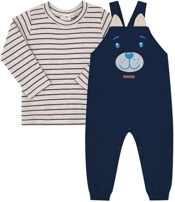 Imagem principal Conjunto Moletinho e Suedine Fio Tinto Azul Pulla Bulla Pulla Bulla