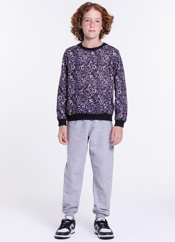 Imagem principal Conjunto Moletom Infantil Alfabeto Preto VIDA COSTEIRA VIDA COSTEIRA