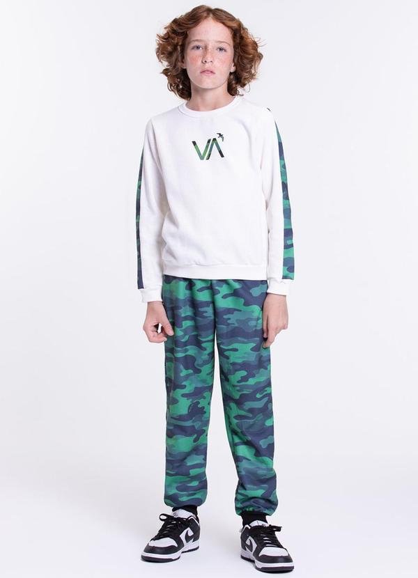 Imagem principal Conjunto Moletom Infantil Militar Off White VIDA COSTEIRA VIDA COSTEIRA