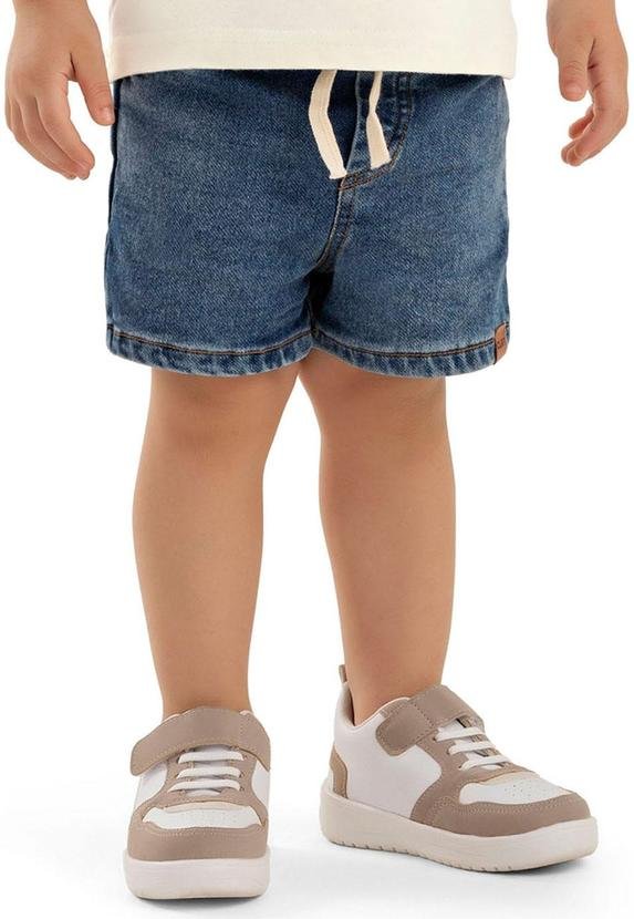 Bermuda Infantil Menino Jeans Moletom Azul