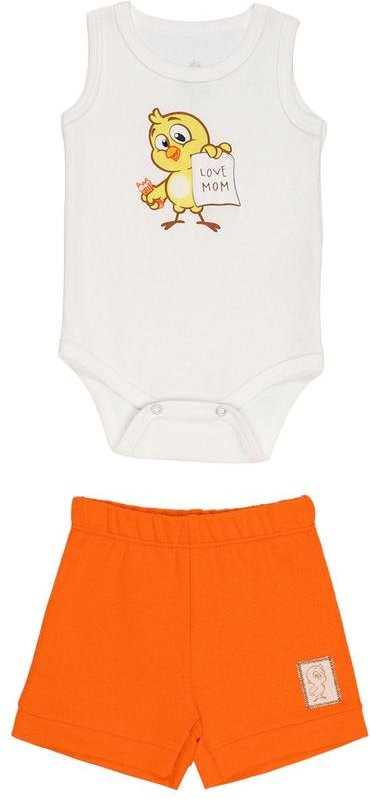 Imagem principal Body em Ribana 1x1 Shorts MoletinhoBranco Galinha Pintadinha Galinha Pintadinha