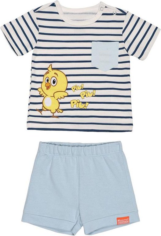 Imagem principal Camiseta em Meia Malha Short Moletinho Azul Galinha Pintadinha Galinha Pintadinha