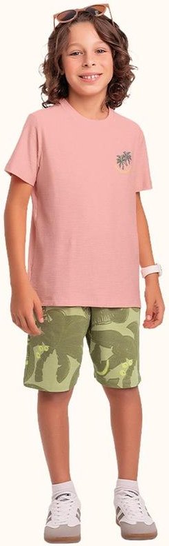 Imagem principal Cj.Camiseta/Bermuda Rosa Fakini Kids Fakini Kids