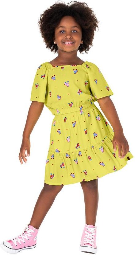 Imagem principal Conjunto Amarelo Patins em Viscose Menina Malwee Kids Malwee Kids