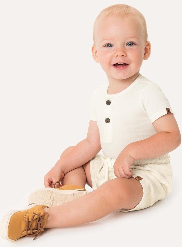 Imagem principal Conjunto Body & Bermuda em Viscolinho Menino Off Carinhoso Carinhoso