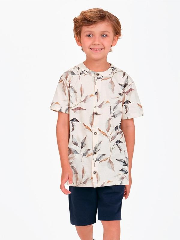 Imagem principal Conjunto Camisa com Bermuda Bege Trick Nick Trick Nick