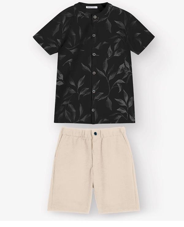 Imagem principal Conjunto Camisa com Bermuda Preto Trick Nick Trick Nick