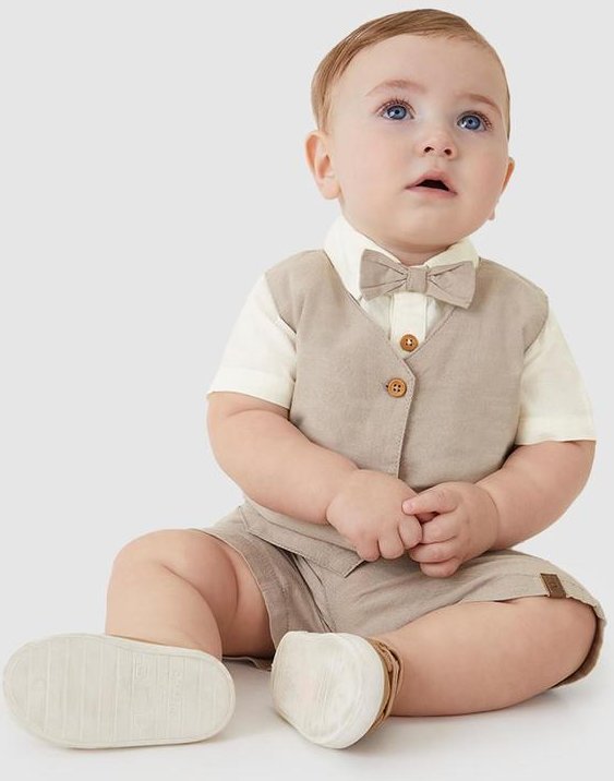 Imagem principal Conjunto Camisa com Bordado Menino Off White Carinhoso Carinhoso