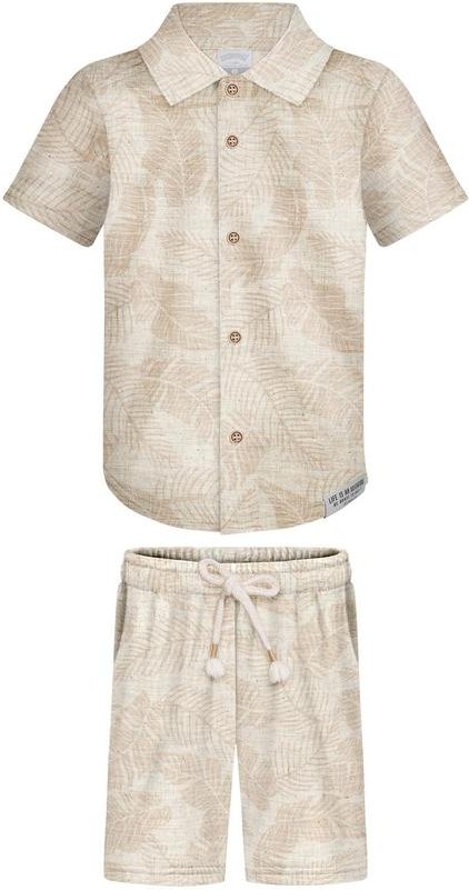 Imagem principal Conjunto Camisa e Bermuda com Linho Bege Alakazoo Alakazoo