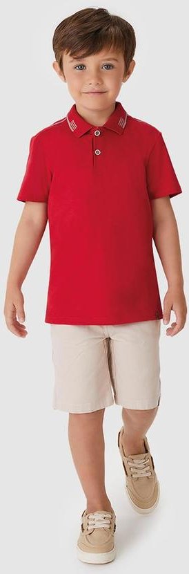 Imagem principal Conjunto Camisa Polo com Sarja Vermelho Carinhoso Carinhoso