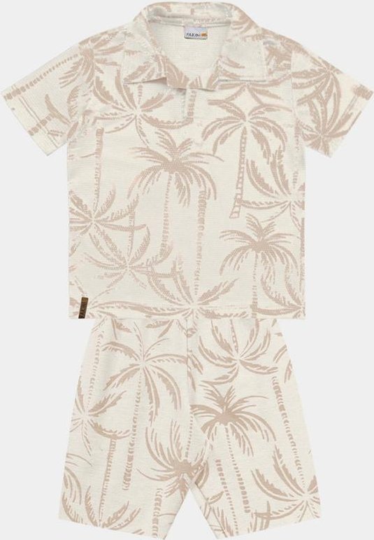 Imagem principal Conjunto Camisa Polo e Bermuda Bege Fakini Kids Fakini Kids