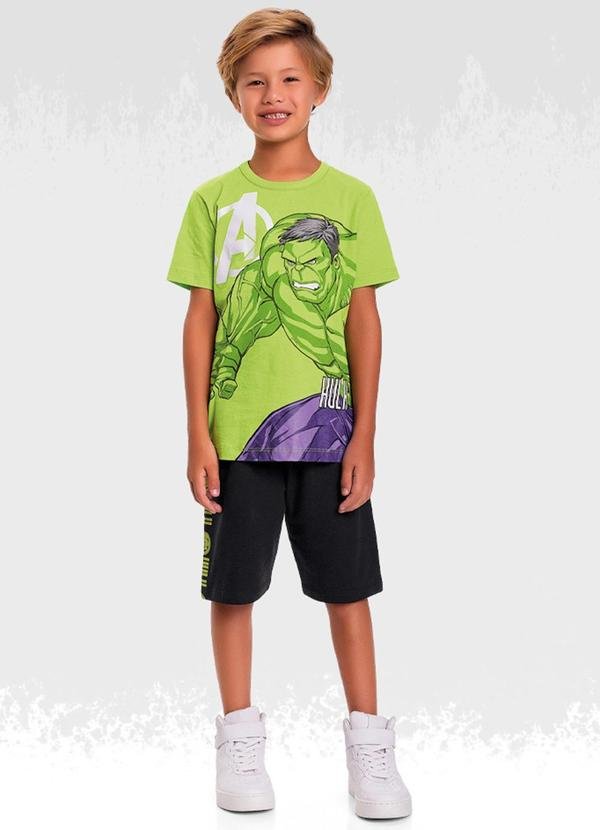 Imagem principal Conjunto Camiseta/Bermuda Avengers Verde Fakini Kids Fakini Kids
