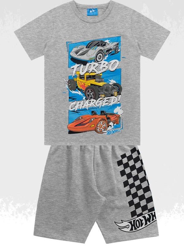 Imagem principal Conjunto Camiseta/Bermuda Hotwheels Cinza Hot Wheels Hot Wheels