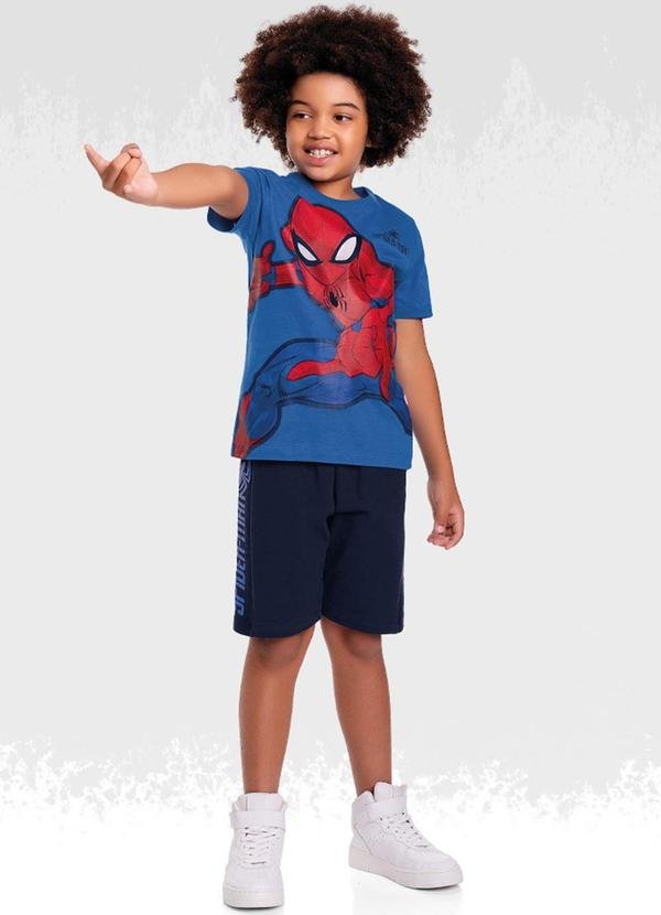 Imagem principal Conjunto Camiseta/Bermuda Spider-Man Azul Homem Aranha Homem Aranha