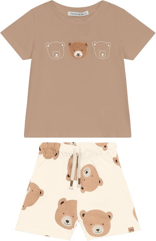 Imagem principal Conjunto Camiseta com Bermuda Masculina Marrom Trick Nick Trick Nick