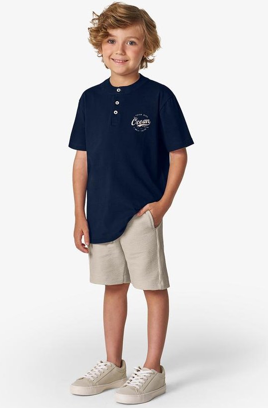 Imagem principal Conjunto Camiseta com Bermuda Masculino Azul Trick Nick Trick Nick