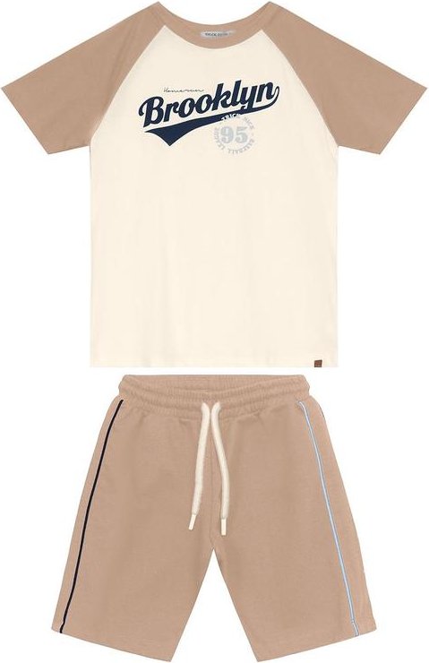 Imagem principal Conjunto Camiseta com Bermuda Masculino Marrom Trick Nick Trick Nick